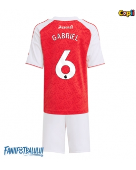 Arsenal Gabriel Magalhaes #6 Echipament de Fotbal Replică 2025-26 Copii Acasa (+ Șorturi)